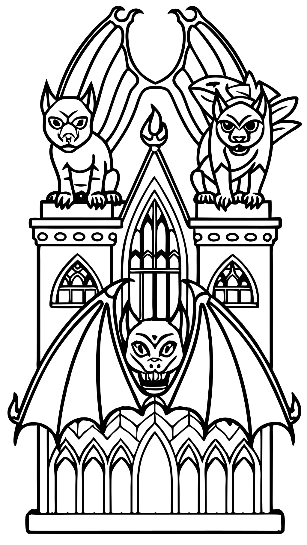 gargoyle coloring pages